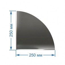 Зеркальная плитка 25x25 см с част. фацетом 5 мм (четверть круга)